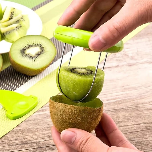 Kiwi Fruit Cutter & Peeler – Stainless Steel Kiwi Slicer, Peeling & Cutting Kitchen Tool