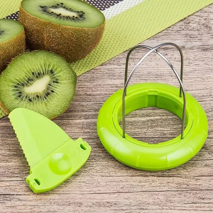 Kiwi Cutter Peeler Slicer – Multifunctional Stainless Steel Fruit Scooper, Fast Kitchen Gadget for Easy Kiwi Prep