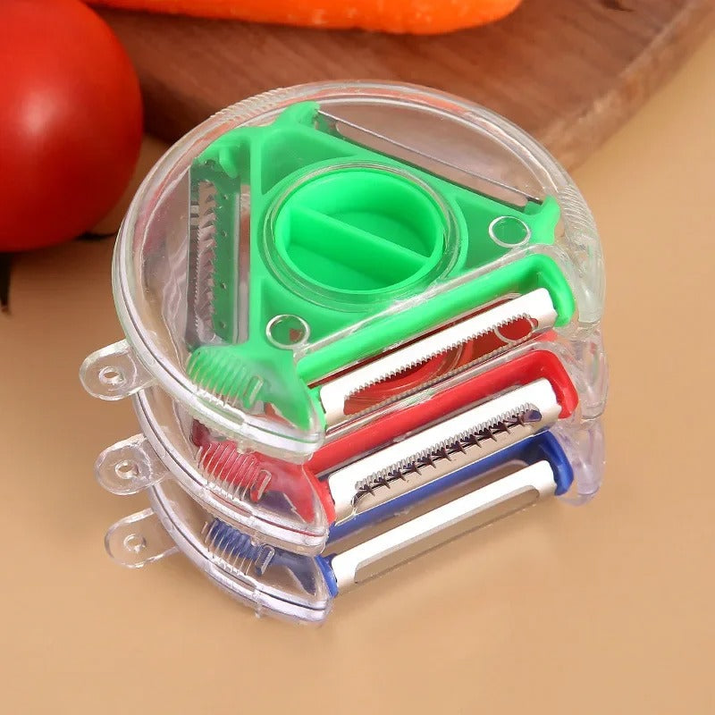 3-in-1 Magic Trio Peeler Set – Vegetable Peeler, Slicer & Julienne Cutter