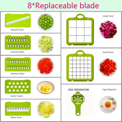 14-Piece Multifunctional Vegetable Grater & Slicer Set