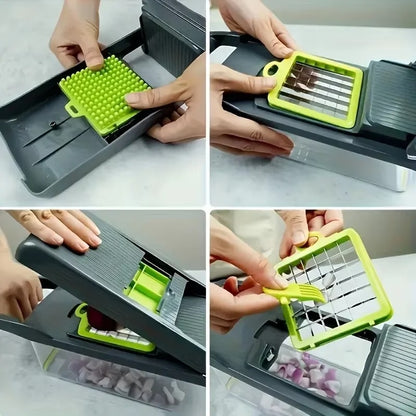 14-Piece Multifunctional Vegetable Grater & Slicer Set